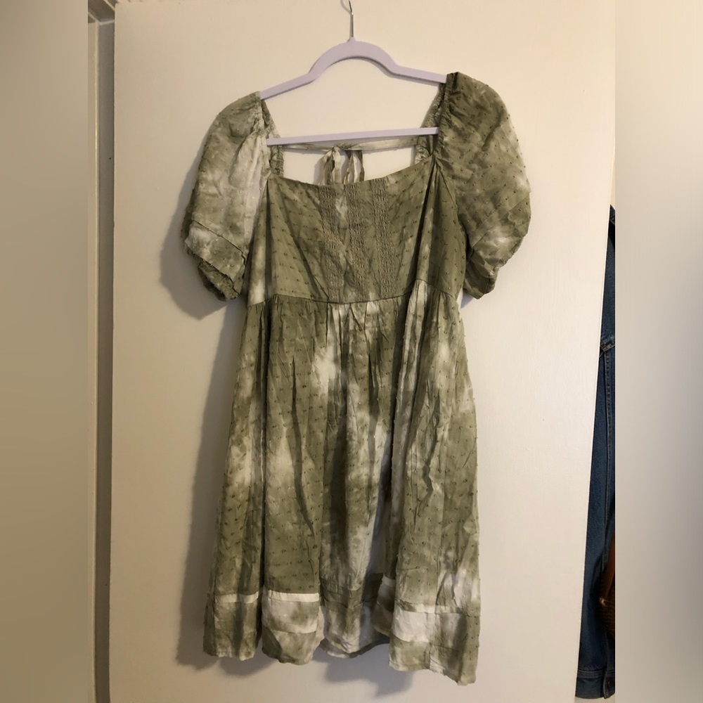 Blu Pepper Green Tie-Dye Dress